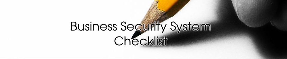 Business Security System Checklist